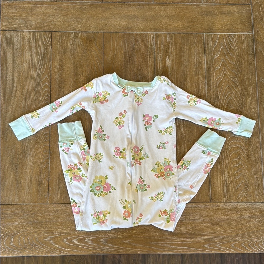 Floral Print Pajama Onesie